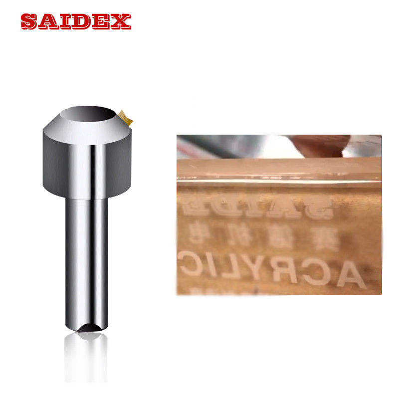 โรงงาน จําหน่าย คุณภาพสูง เครื่องตัดอะคริลิค เครื่องตัดอะคริลิคพิเศษ Cnc Single Crystal Diamond Chamfering Milling Tool สําหรับอะคริลิค / PS
