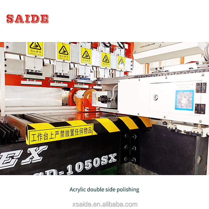 1000 มม ขนาดเล็ก Acrylic Double Side Edge Polishing Machine ผลิตในประเทศจีน SAIDE Diamond Polisher สําหรับ PMMA / PS / แผ่นนําแสง