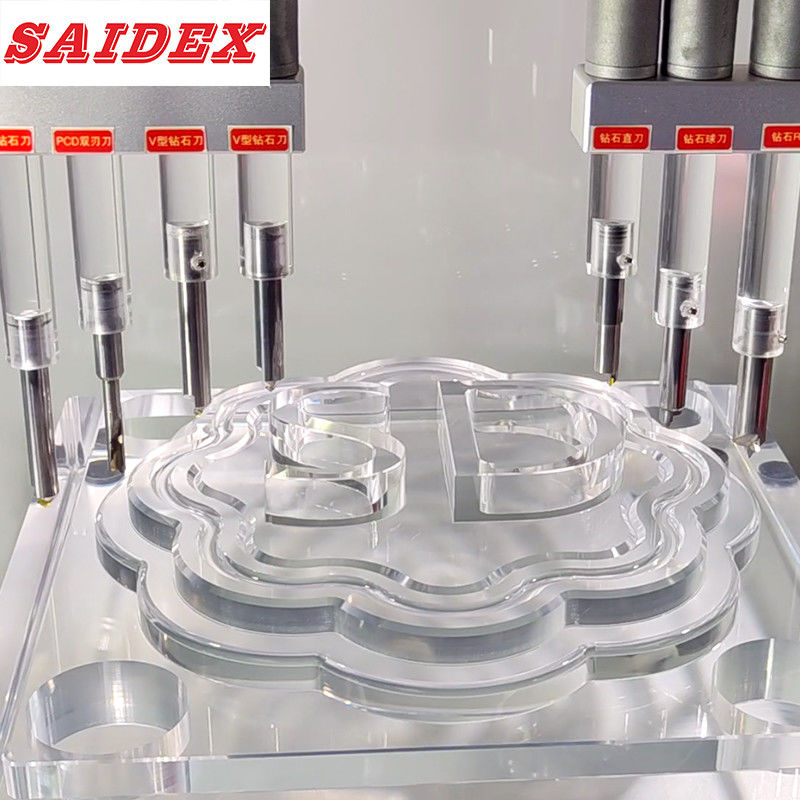 อุปกรณ์ตัด CNC Milling ทักษะจริง อุปกรณ์ตัดอุตสาหกรรม Acrylic CNC Chamfer อุปกรณ์สําหรับการตัดความเร็วสูง Acrylic