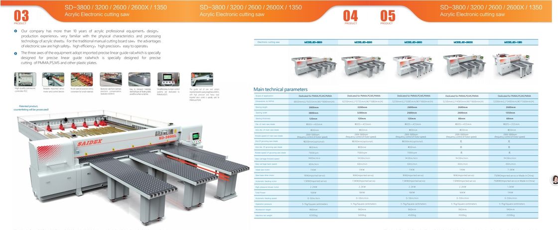 SD-3800 แปรงตัดอิเล็กทรอนิกส์อะคริลิค พื้นที่ทํางานขยายสําหรับการตัดแม่นยําของ PMMA PS MS พลาสติกอะคริลิค