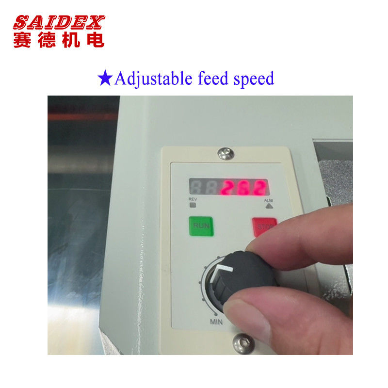 เครื่องเลืองขนาดเล็ก P1080 สามารถเลืองความหนาถึง 30 มม. และมุมเลืองสามารถปรับได้จาก 0 ถึง 60 องศา